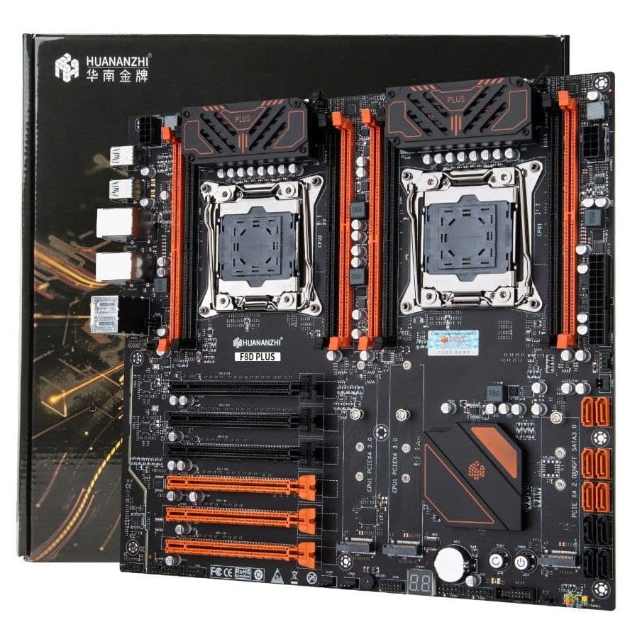 Купить Материнская плата HUANANZHI F8D PLUS LGA 2011-3, процессор Intel Dual CPU