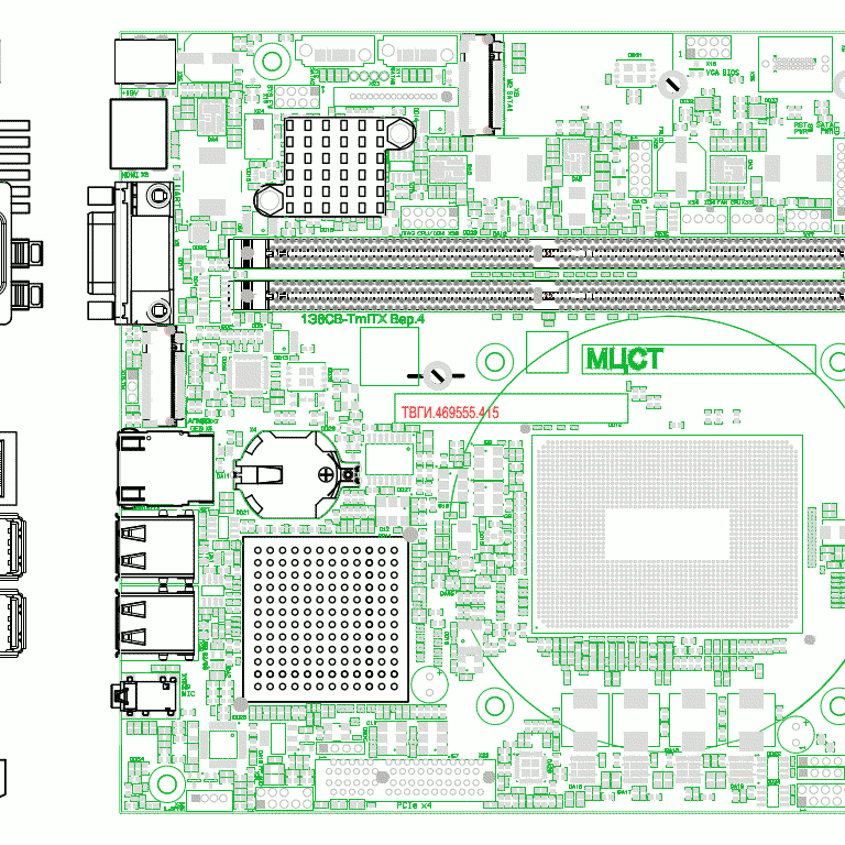 Купить Материнская плата 1Э8СВ-TmITX на Эльбрус-8СВ (ТВГИ.469555.415)