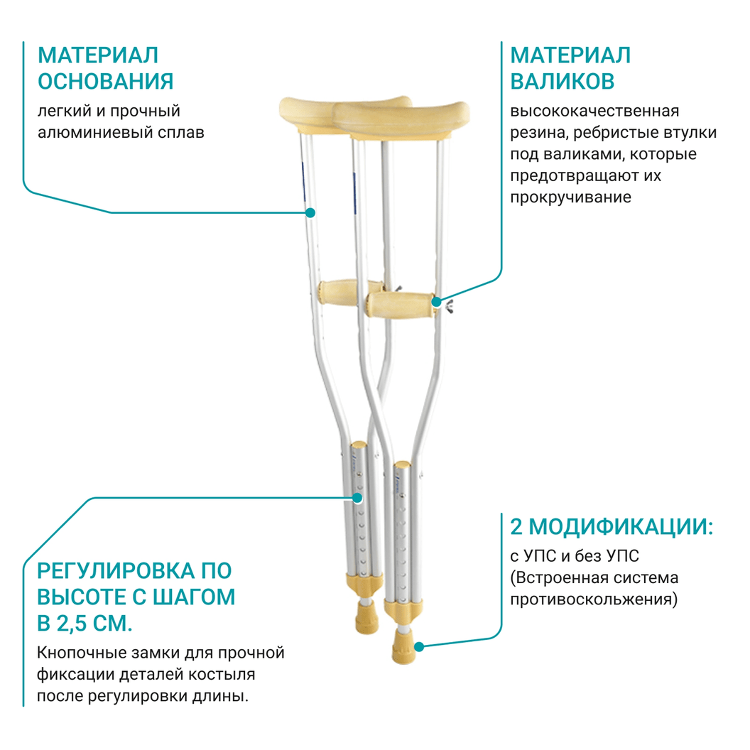 Купить Костыли подмышечные