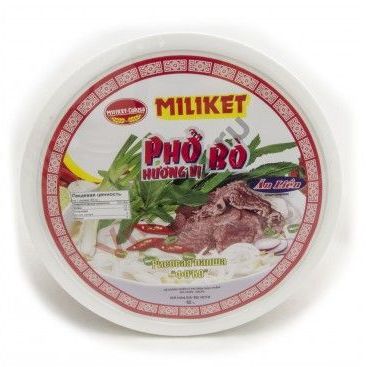 Купить MILIKET Лапша рисовая ФО (PHO BO), 65 г, чашка