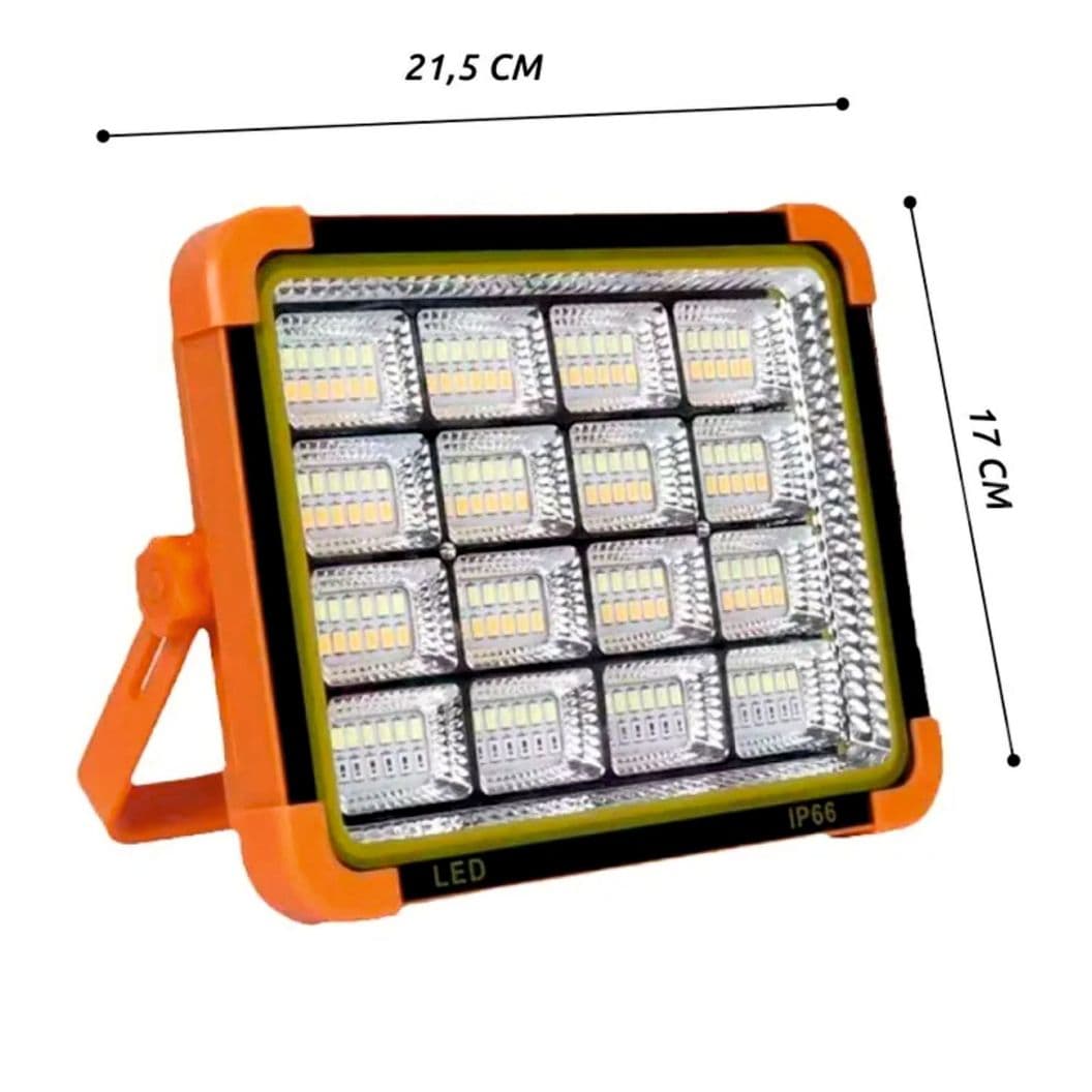 Купить Фонарь кемпинговый, большой, LED Прожектор на солнечной батарее 200 Вт