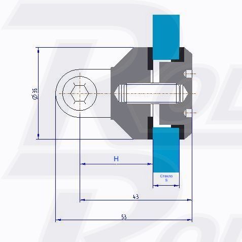 Купить 1030 NEW S2 16-21 Крепление точечное поворотное прямое