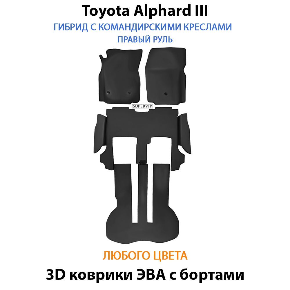 Купить Автоковрики ЭВА с бортами для Toyota Alphard III