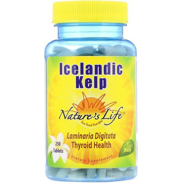 Купить Nature's Life, Исландская бурая водоросль, 250 таблеток