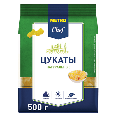 Купить ЦУКАТЫ METRO CHEF НАТУРАЛЬНЫЕ 500Г. доставка продуктов тюмень . доставка продуктов в тюмени . доставка фруктов тюмень . доставка фруктов в тюмени . доставка воды тюмень . доставка воды в тюмени .