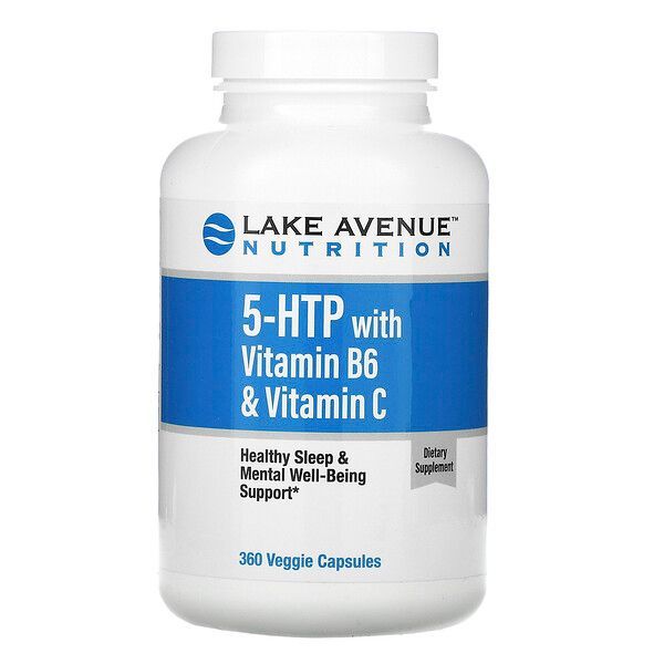 Купить Lake Avenue Nutrition, 5-гидрокситриптофан с витамином B6 и витамином C, 360 вегетарианских капсул