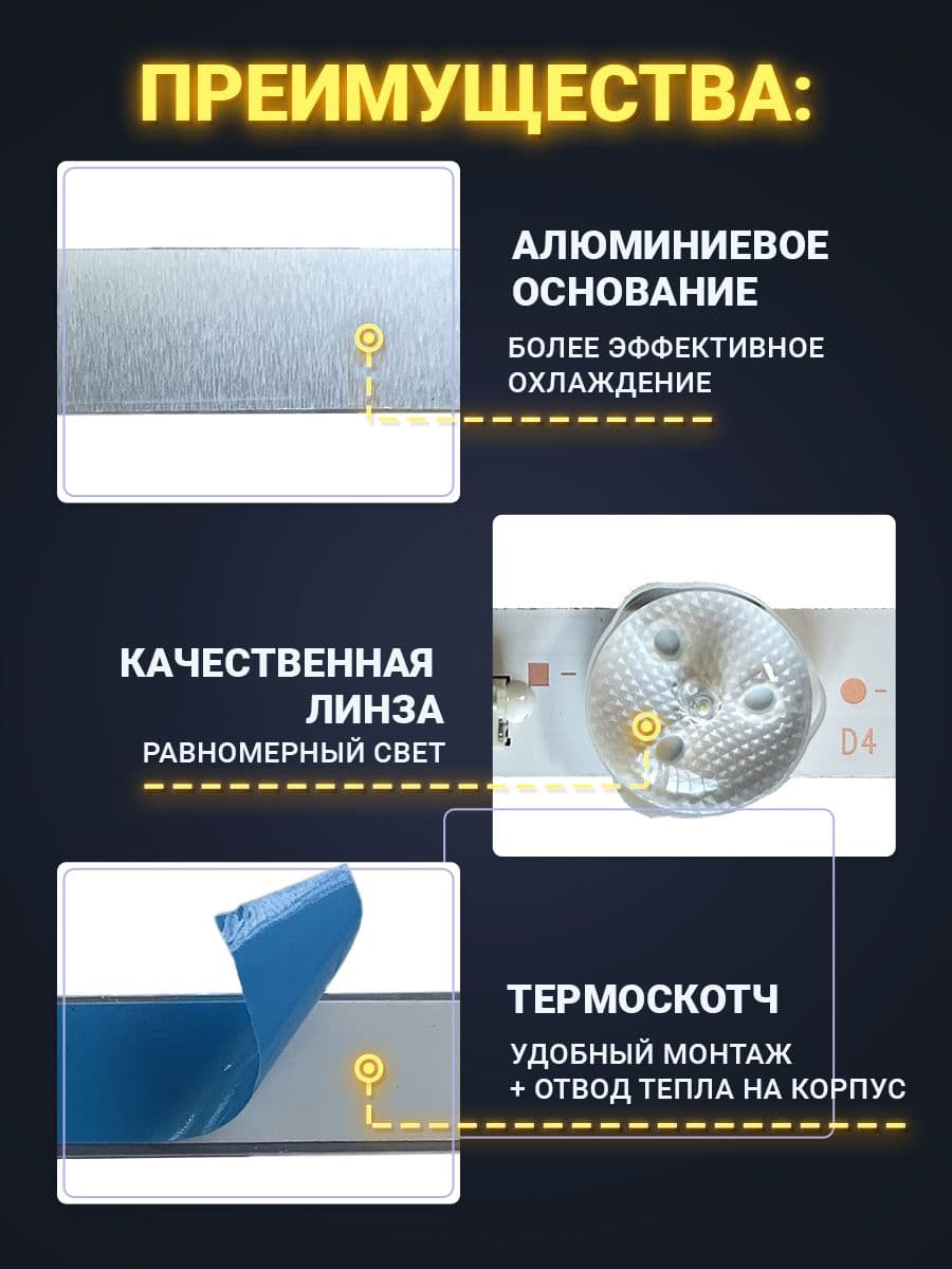 Купить Подсветка для ТВ Dexp H32D7100E AMCV LE-32ZTH15 Hyundai H-LED32ET1001 Irbis 32S80HD405B BBK HL-00320A30-0601S-03 A1 SJ.CX.D3200601-3030HS-M (ко
