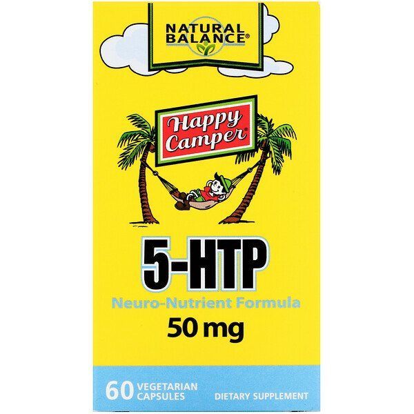 Купить Natural Balance, Happy Camper, 5-HTP, 50 mg, 60 Vegetarian Capsules