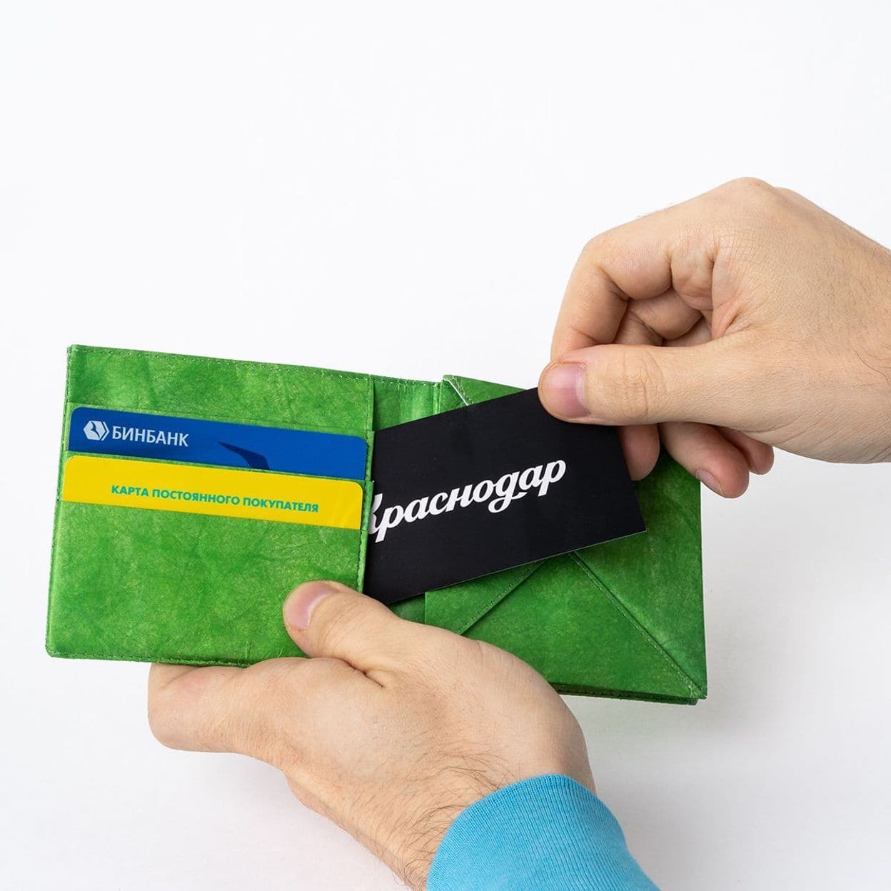 Купить Бумажник ALAP Короткий (зелёный)
