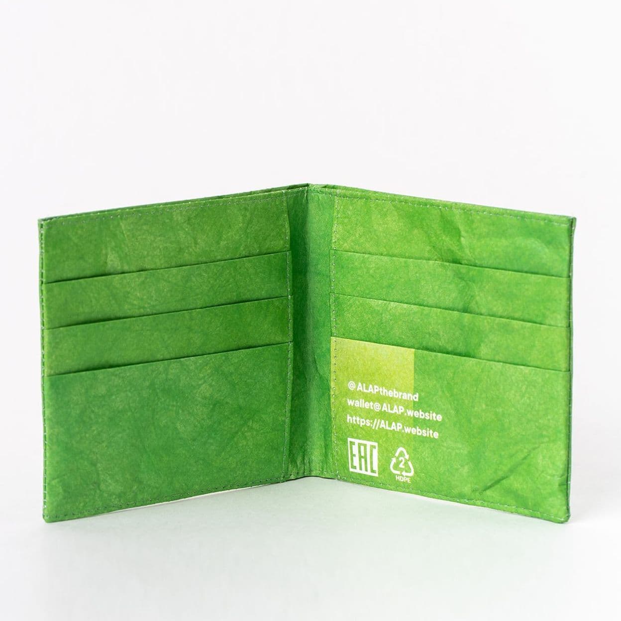Купить Бумажник ALAP Короткий без куба (зелёный)