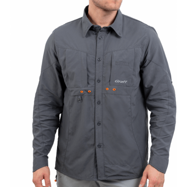 Купить Рубашка с УФ-защитой UPF50 темно-серая