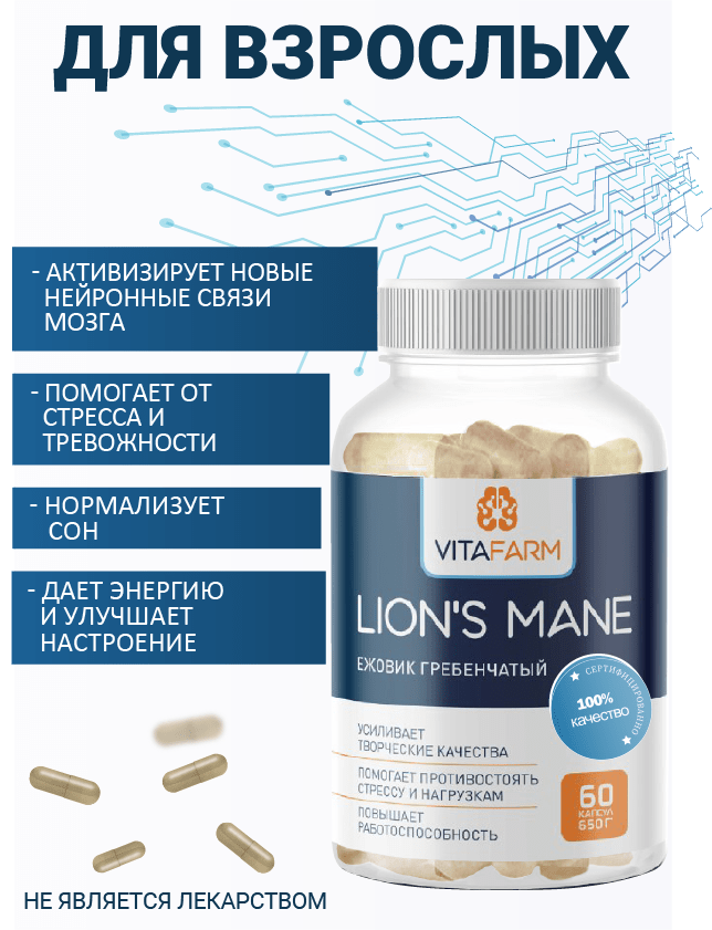 Купить Ежовик гребенчатый капсулы