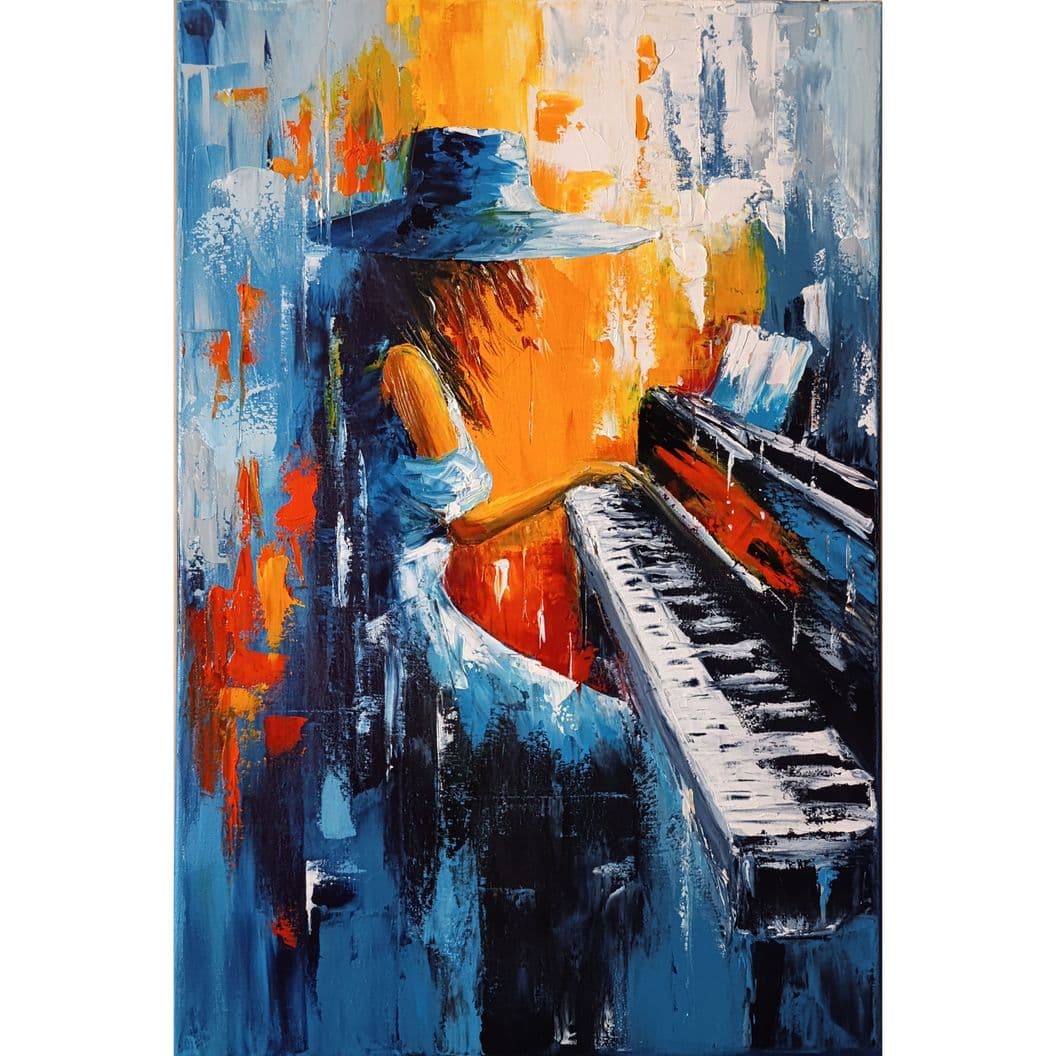 Купить "Пианистка" масло, 40х60см