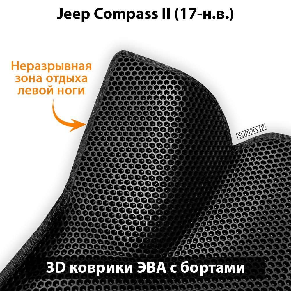Купить Автоковрики ЭВА с бортами для Jeep Compass II