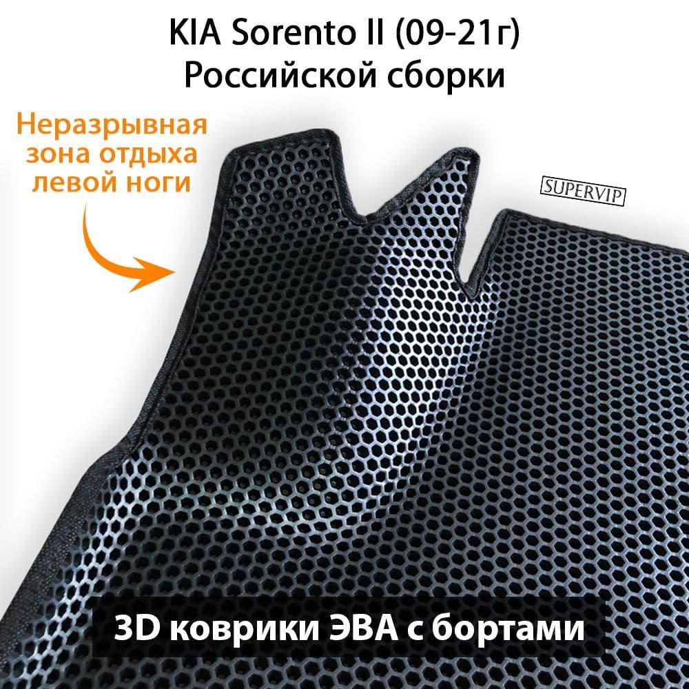 Купить Автоковрики ЭВА с бортами для KIA Sorento II ( для российской сборки авто)