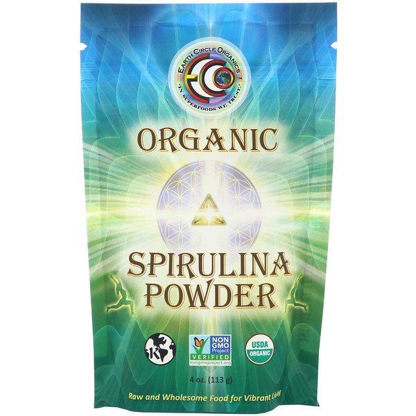 Купить Earth Circle Organics, Органический порошок из спирулины, 113 г (4 унции)