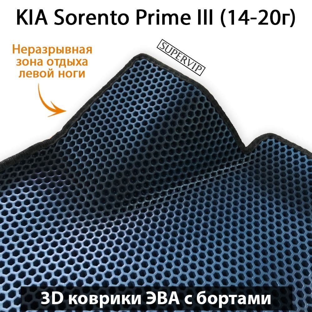 Купить Автоковрики ЭВА с бортами для KIA Sorento Prime III (для трех рядов)