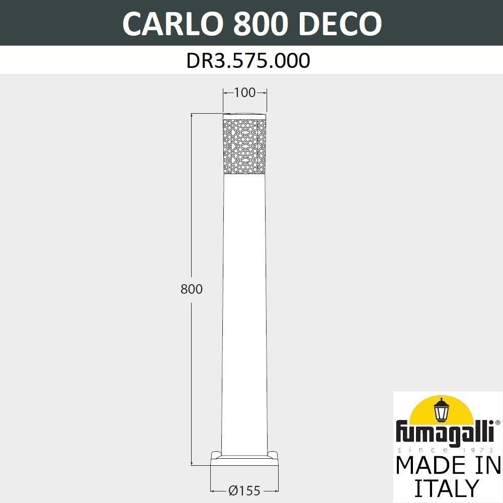 Купить Садовый светильник-столбик  Carlo Deco 800