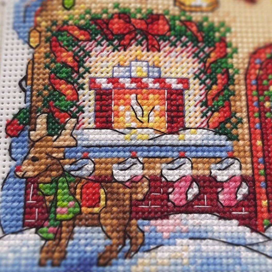 Вышивка крестом на заказ Рождество Снежный шар