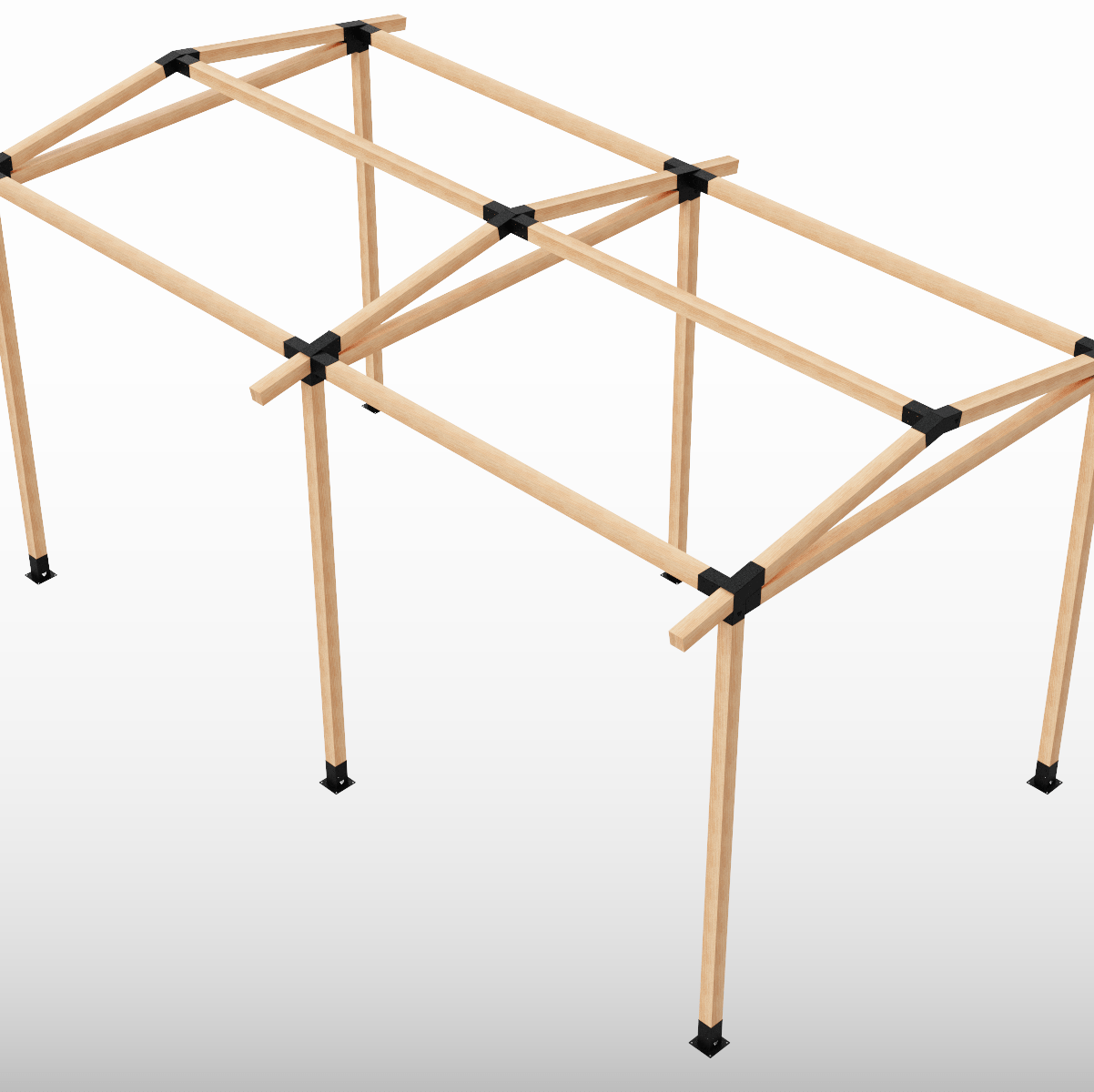 Купить Набор коннекторов для сборки перголы с двускатной крышей 6х3х3 SB10