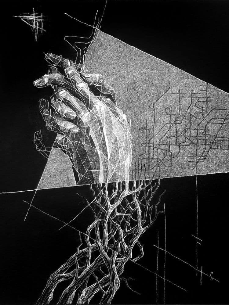 Artist Aleksei Rumiantsev - black and white artwork, deep art for thinking people