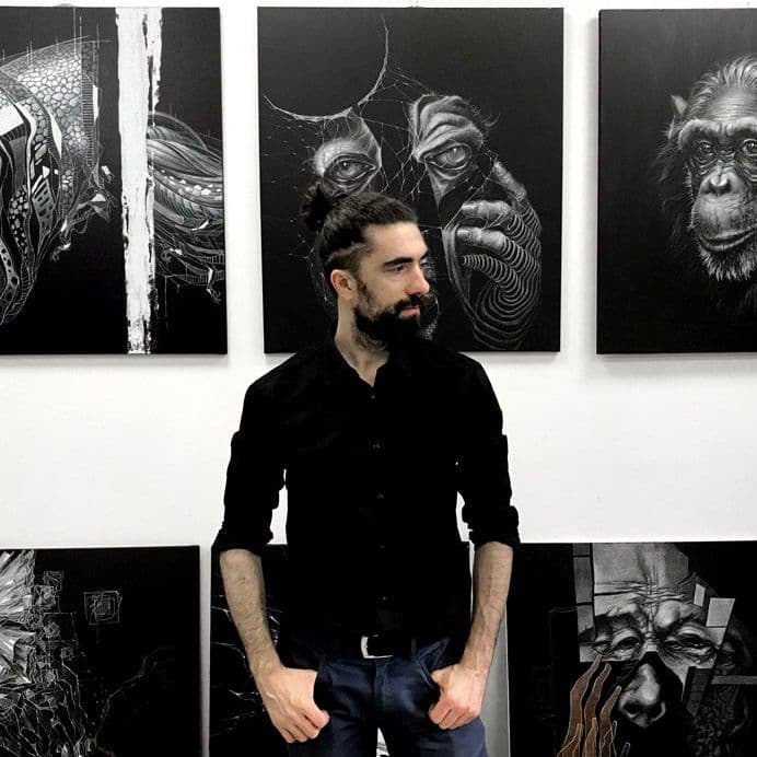 Exhibition of monochrome artworks by Aleksei Rumiantsev