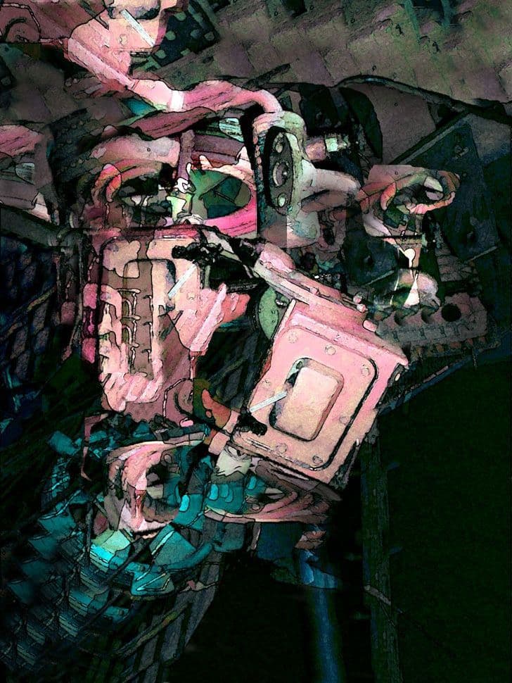 Digital / glitch expressionism by Aleksei Rumiantsev, no AI