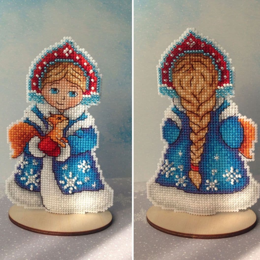 вышивка крестом на заказ декор игрушка Снегурочка герои сказки