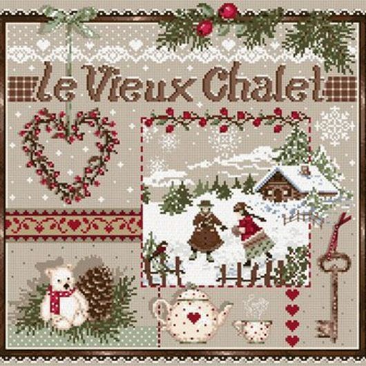 вышивка крестом семплер сезоны зима Christmas Рождество