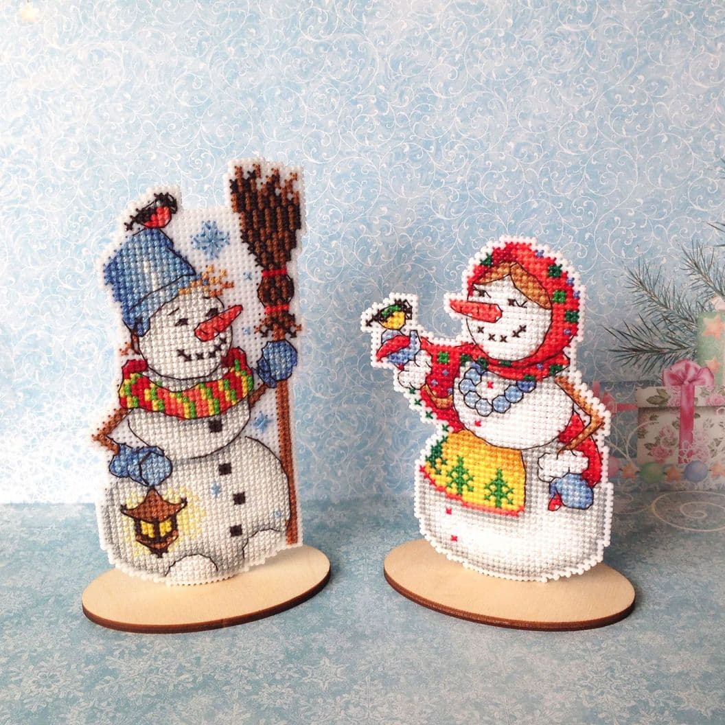 Купить вышивка крестом на заказ декор игрушка Снеговик герои сказки