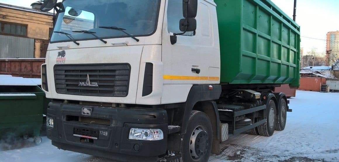 Вывоз мусора контейнером 27 м3 в Москве и Московской области