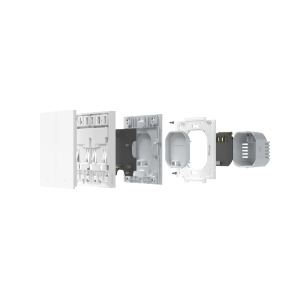 Купить выключатель двухклавишный без нейтрали Aqara Smart Wall Switch H1 EU (No Neutral, Double Rocker)