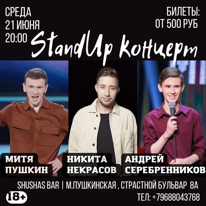Стендап от комиков из тв и ютуб проектов