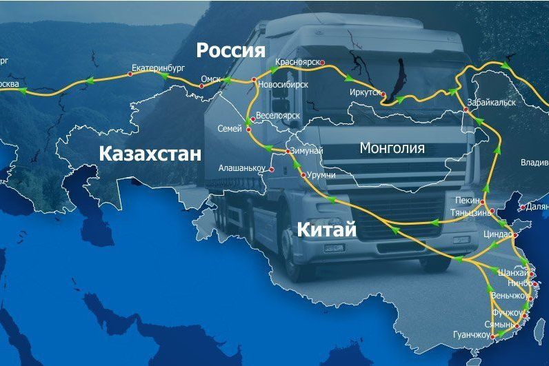 Карта россии китая и казахстана