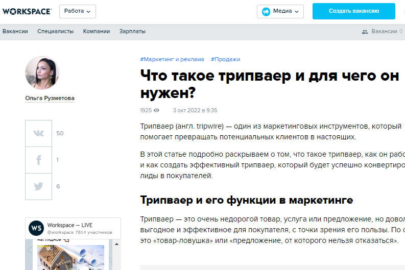 SEO-статья Трипваер в маркетинге