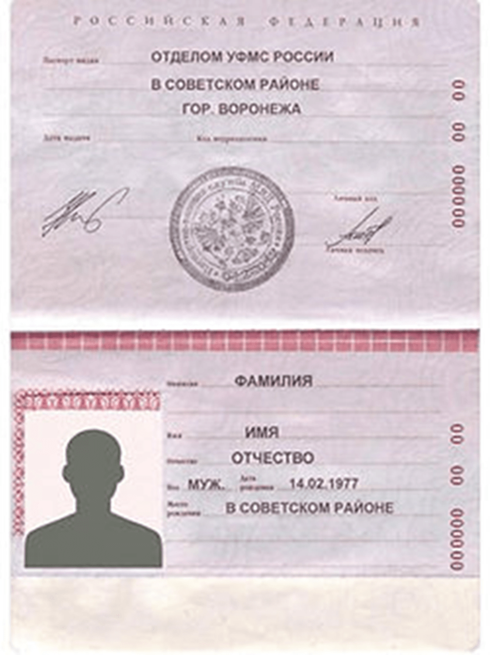 Страницы паспорта