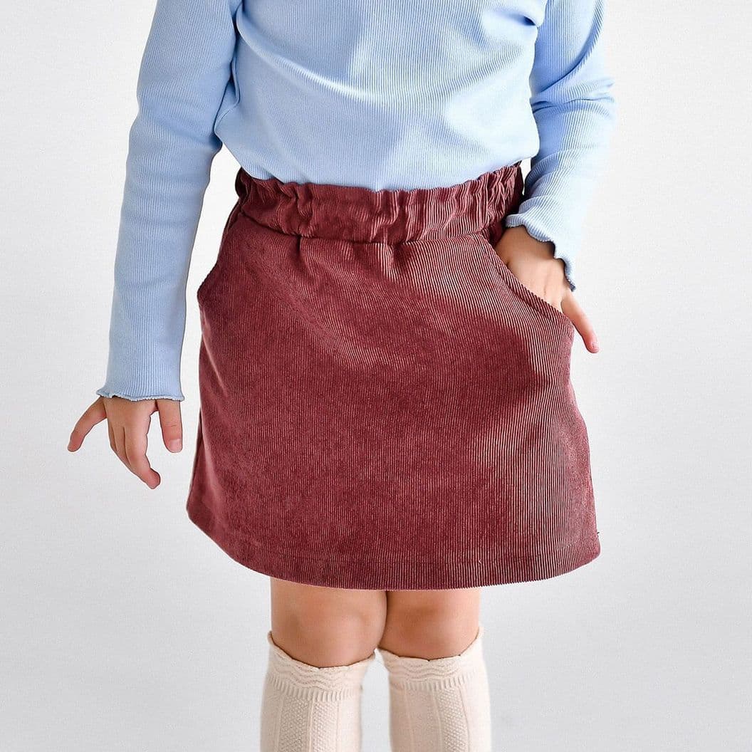 Купить юбку для девочки в садик детская нарядная вельвет пыльная роза