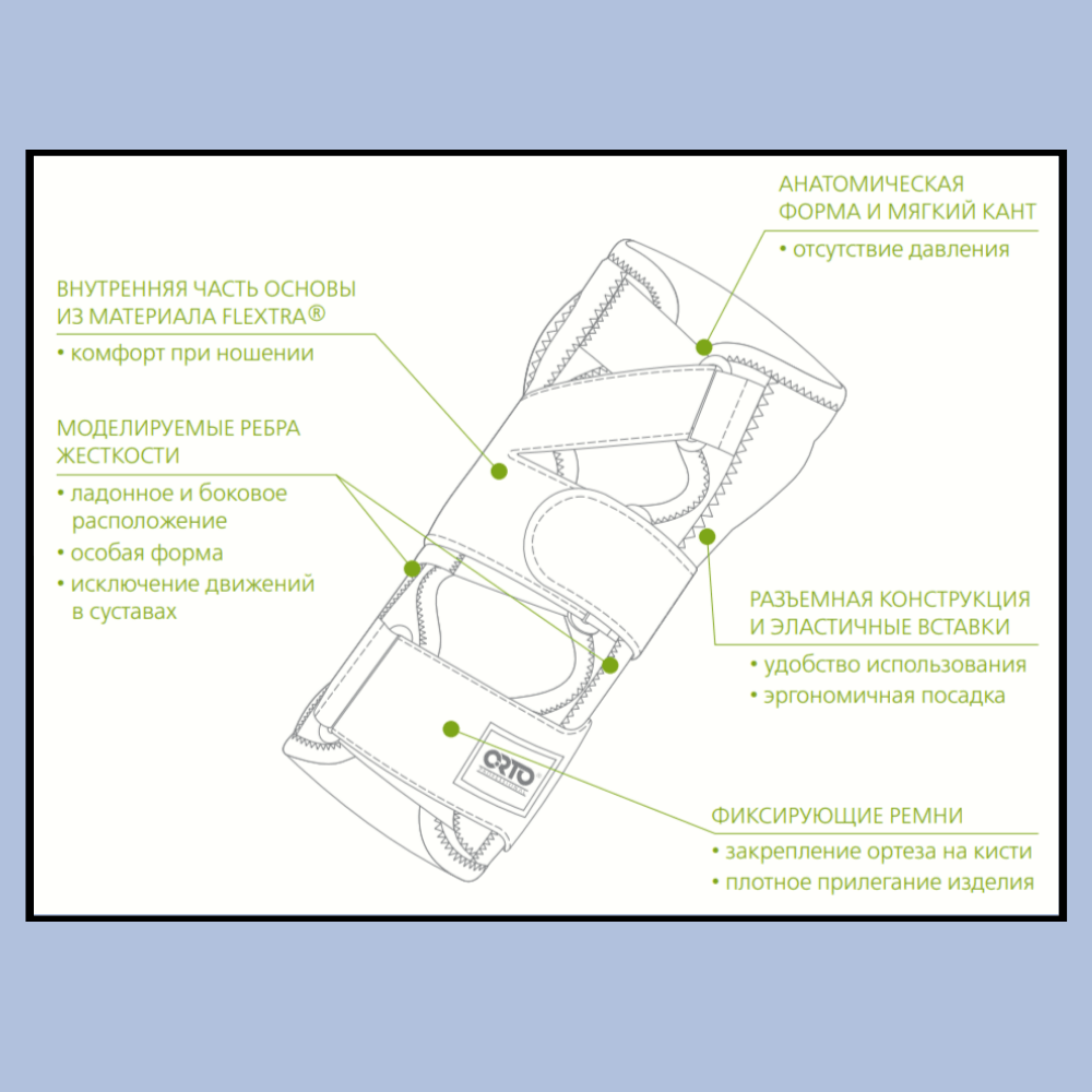 Купить Бандаж ORTO Prof. на лучезапястный сустав BWU 104
