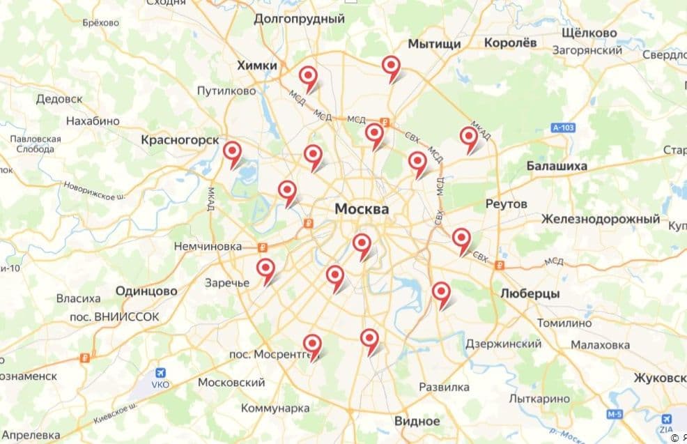 Работаем во всех районах Москвы