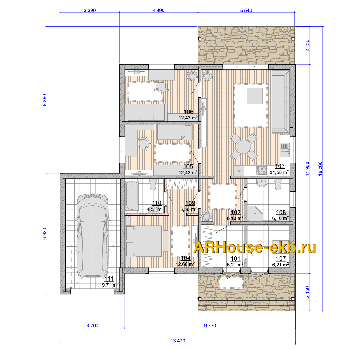 Домокомплект 98 м2