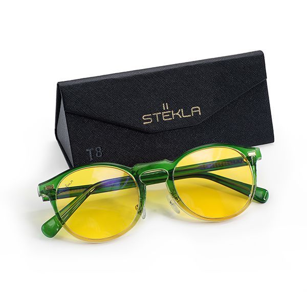 Купить STЁKLA GREEN с желтыми линзами (76%)
