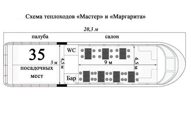  Аренда теплохода "Мастер" с панорамной крышей на 50 человек