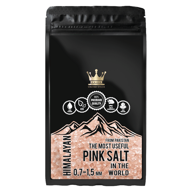 Купить UNITED SPICESГималайская розовая соль мелкий помол | 0,7-1,5 мм