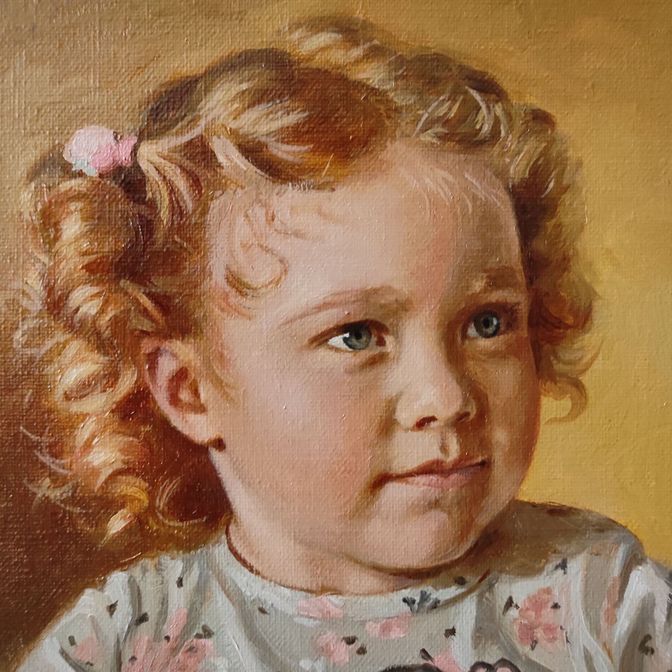 Детский портрет холст - масло