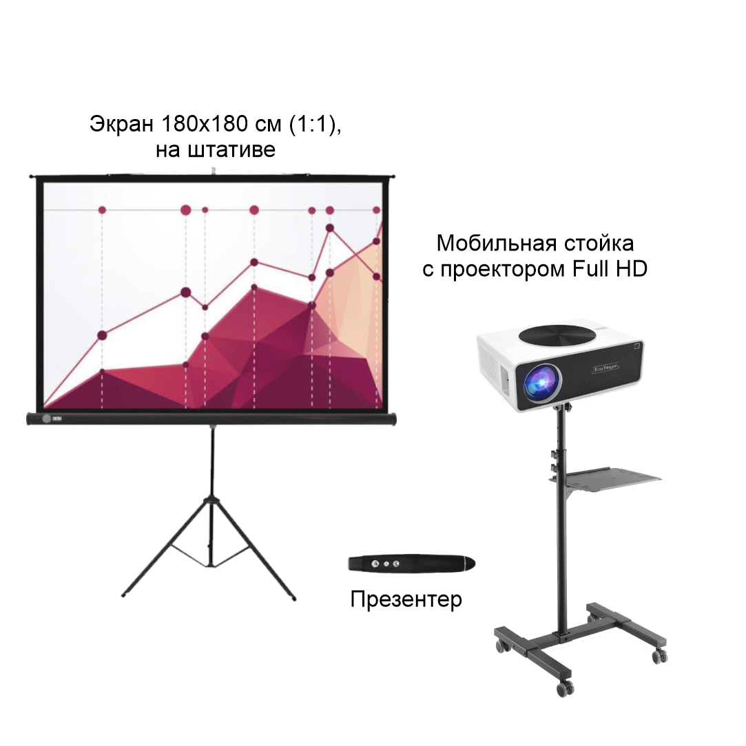 Купить Экран, проектор, стойка