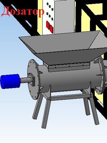 Дозатор для подачи сырья в реактор пиролизной установки