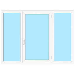 Трехстворчатое окно Novotex