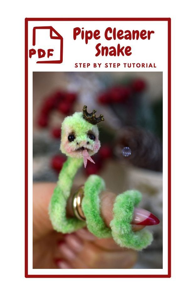 The "Video Tutorial make Miniature Pipe Cleaner Snake" is a comprehensive guide on how to create a small, lifelike snake using pipe cleaners. Perfect for crafting enthusiasts and beginners alike, this tutorial will guide you through the steps of creating a unique and charming Pipe Cleaner Snake. With easy-to-follow instructions, this DIY project is both fun and educational, allowing you to hone your crafting skills while also creating a decorative symbol for the year 2025. So let's get creative and make a cute, one-of-a-kind Pipe Cleaner Snake using this tutorial!